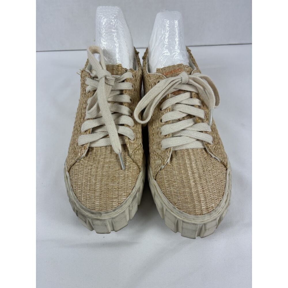 Farm Rio Straw Platform Sneakers 7 Low Top Rattan Raffia Straw Lug Sole - Picture 2 of 12